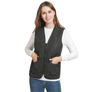 Women's Black Quilted Vest